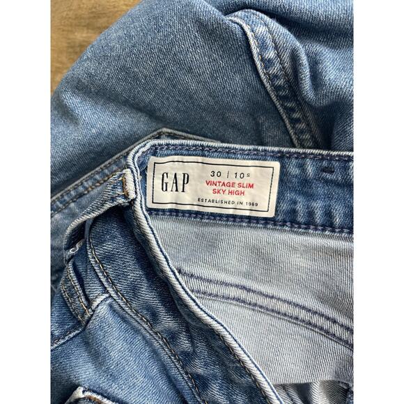 GAP Jeans Women's 30/10S Vintage Slim Sky High - Picture 4 of 6